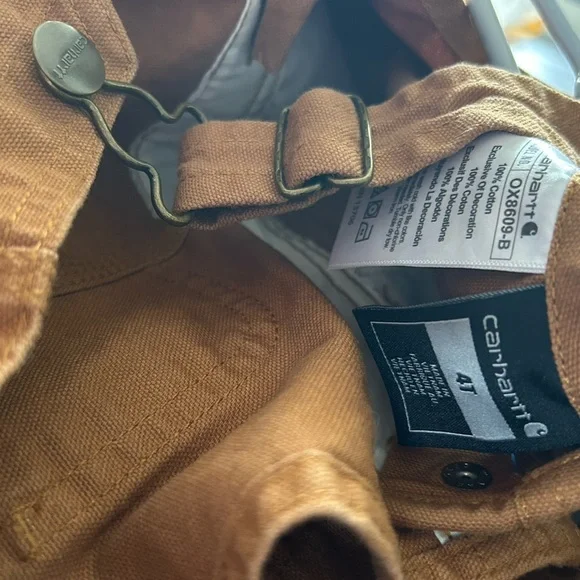 4T NWOT Carhartt Brown Overalls with Front Pockets - Picture 2 of 2